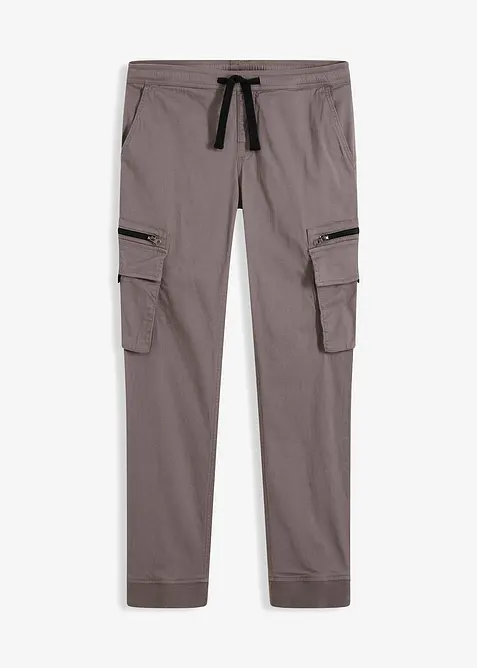 Pantaloni cargo elasticizzati con elastico in vita, regular fit, bonprix