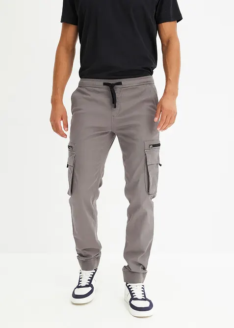 Pantaloni cargo elasticizzati con elastico in vita, regular fit, bonprix