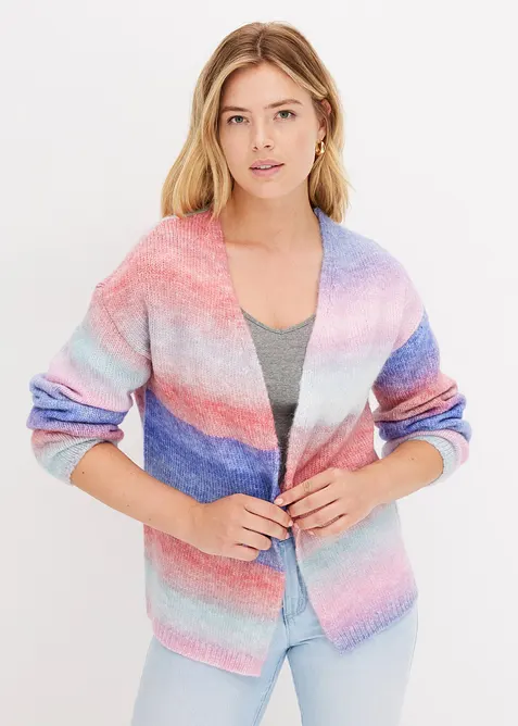 Cardigan in morbido filato grosso misto lana, bonprix