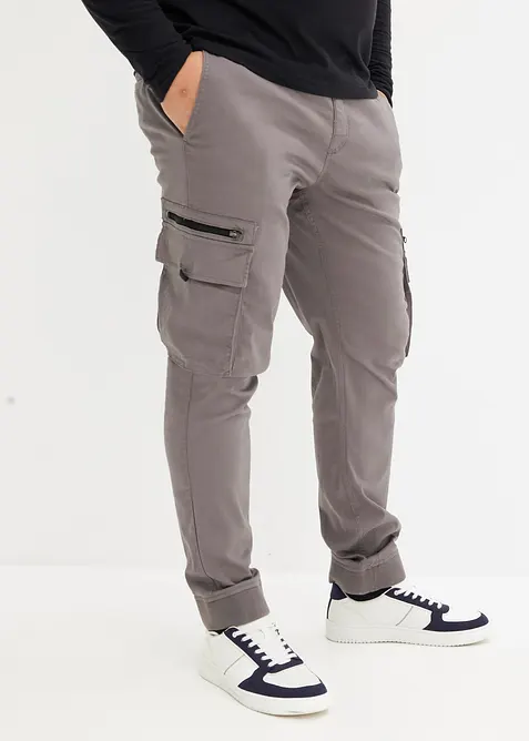 Pantaloni cargo elasticizzati con elastico in vita, regular fit, bonprix