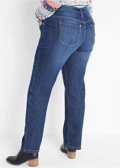Jeans elasticizzati straight, vita media, bonprix