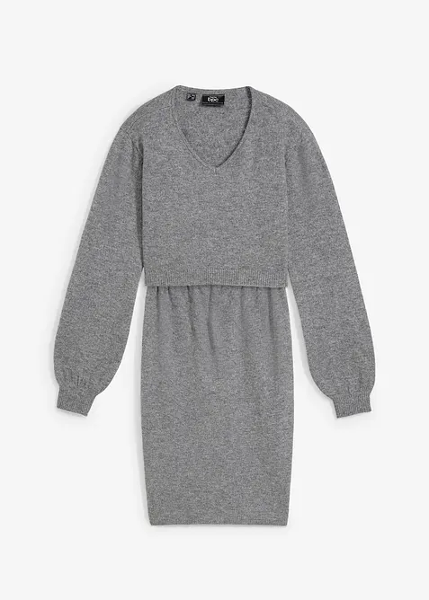 Completo pr&eacute;maman in maglia (maglione e gonna), bonprix