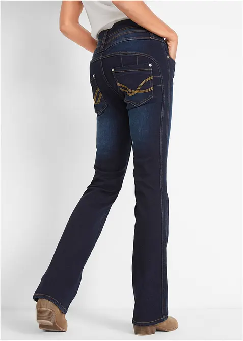 Jeans bootcut modellanti, vita alta, bonprix