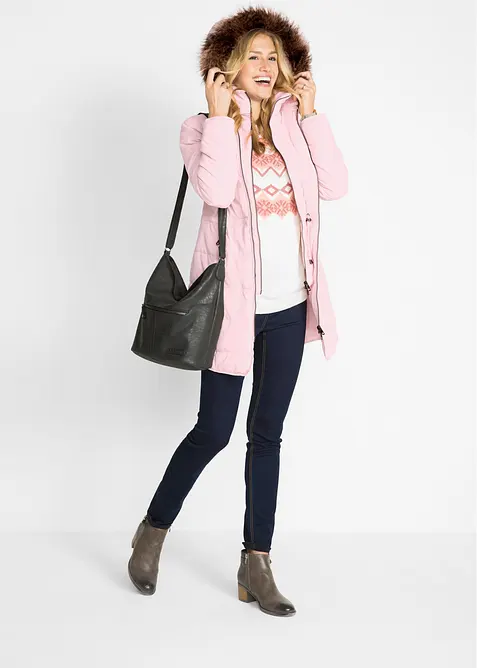 Giacca trapuntata e foderata con cappuccio, bonprix