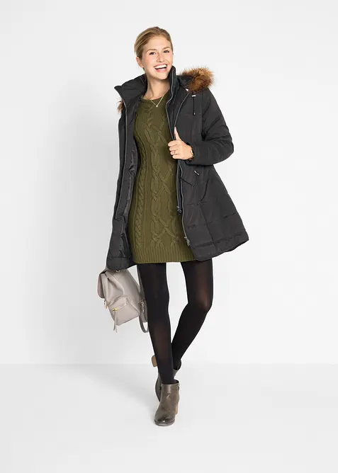 Giacca trapuntata e foderata con cappuccio, bonprix