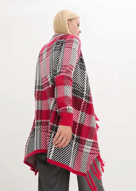 Cardigan di maglia lungo con frange, bonprix