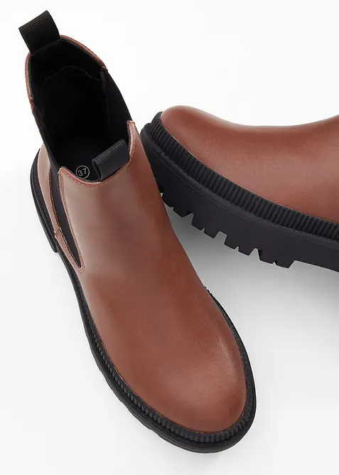 Stivaletti chelsea con suola profilata, bonprix