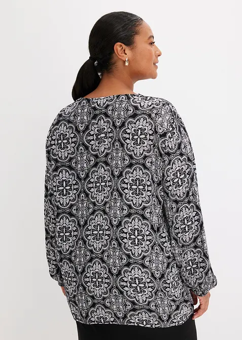 Blusa in viscosa strutturata, bonprix