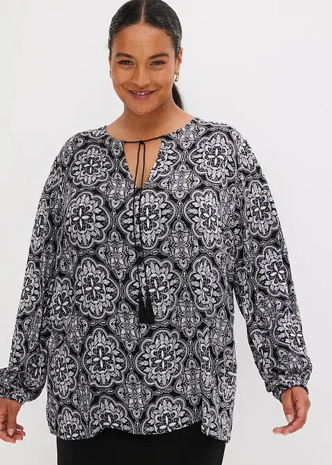 Blusa in viscosa strutturata, bonprix