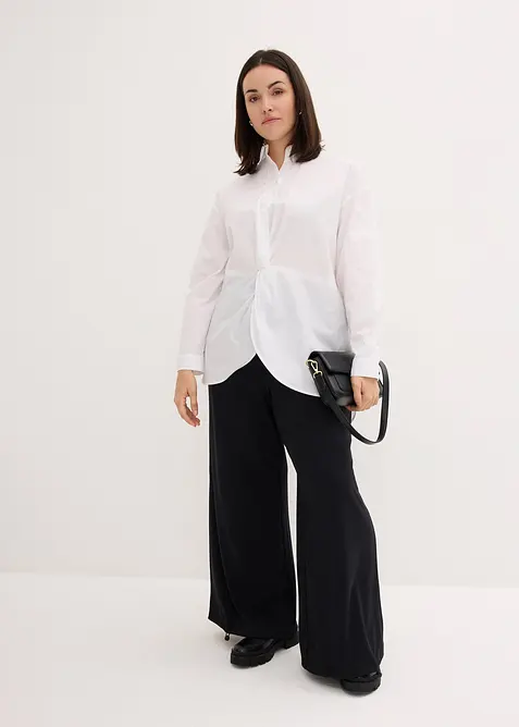 Camicetta asimmetrica in puro cotone, bonprix