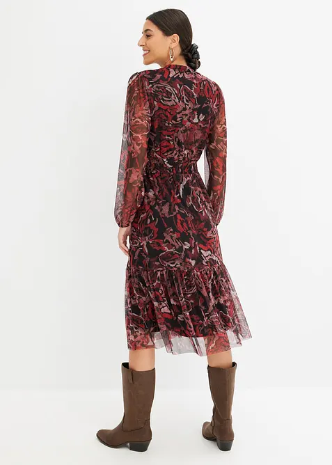 Abito midi in mesh, bonprix