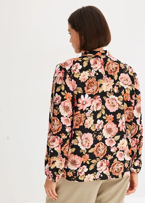 Camicetta fantasia con fiocco, bonprix