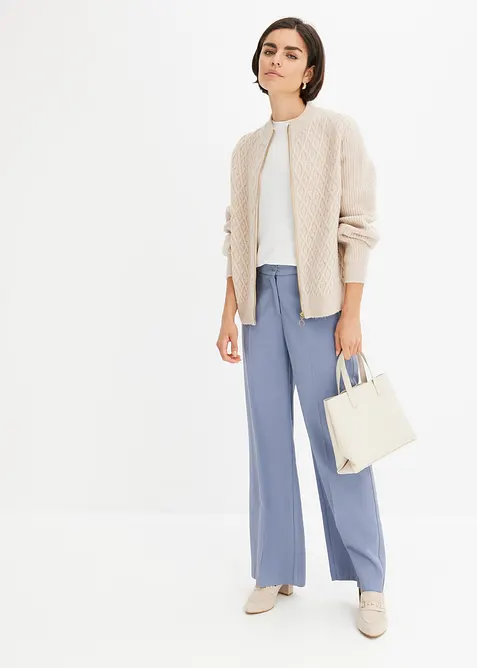 Cardigan con motivo a trecce, bonprix