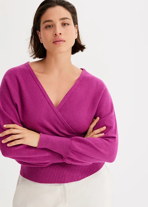 Maglione in misto viscosa fluente, bonprix