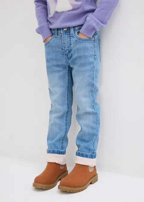 Jeans termici con fodera in jersey, slim fit, bonprix