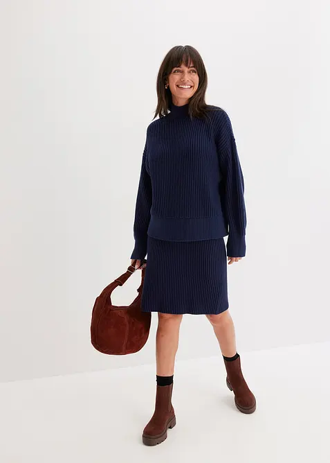 Maglione oversize in puro cotone, bonprix