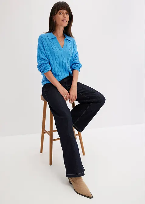 Maglione oversize in misto cachemire morbido, bonprix