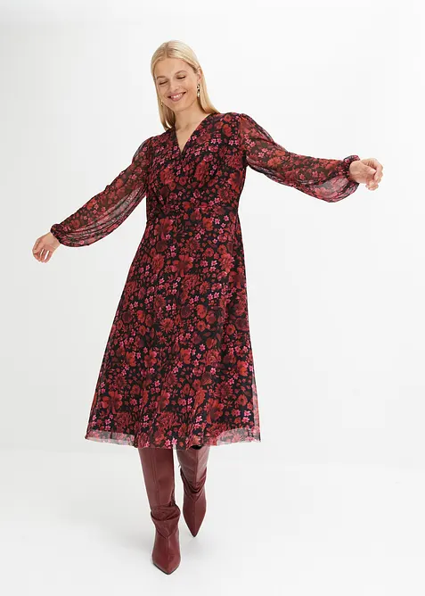 Abito di jersey in mesh, bonprix