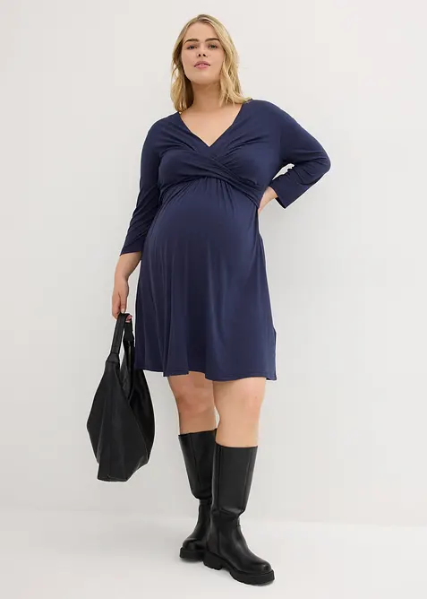 Abito pr&eacute;maman / da allattamento 2 in 1 in viscosa elasticizzata, bonprix