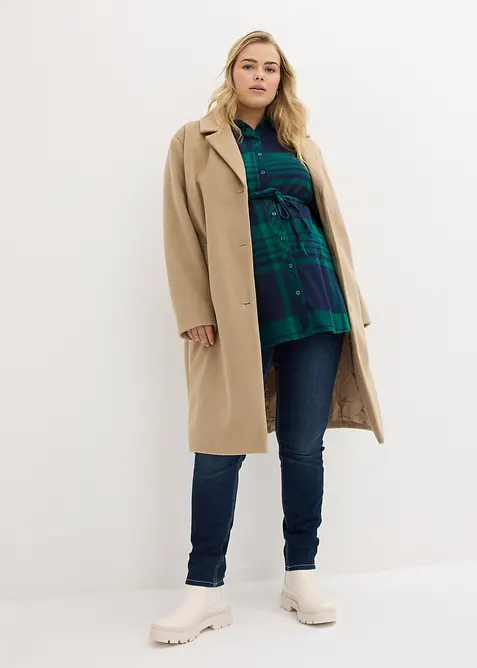 Camicia lunga pr&eacute;maman / da allattamento in flanella, bonprix