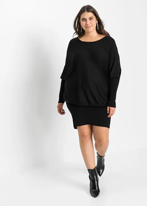 Abito fluente in maglia misto viscosa, bonprix