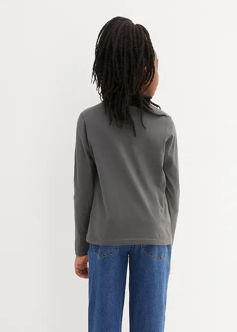 Maglia con maniche lunghe in puro cotone biologico (pacco da 3), bonprix