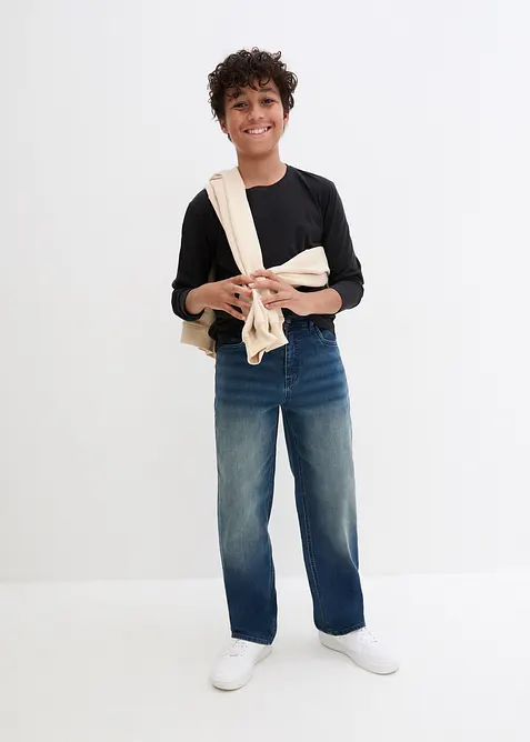 Jeans con vita regolabile loose fit, straight, bonprix