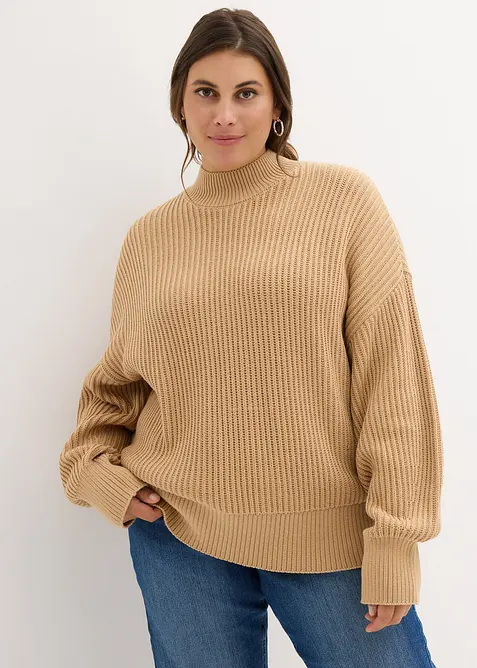 Maglione oversize in puro cotone, bonprix