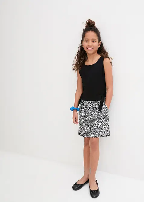 Top e shorts (set 2 pezzi) con cotone biologico, bonprix