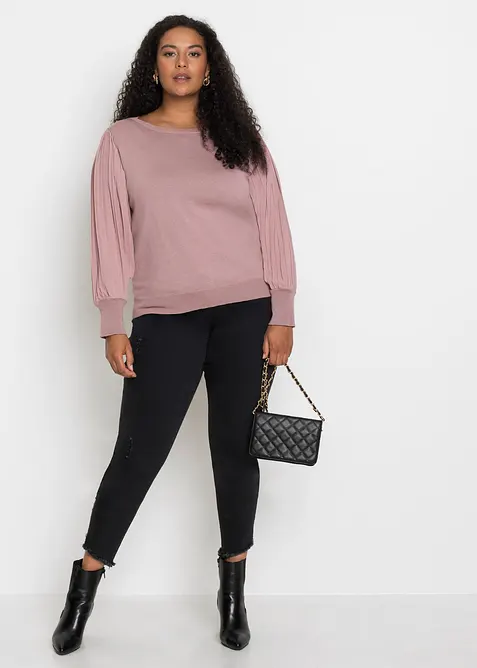 Maglione in filato fine di misto viscosa morbido, bonprix