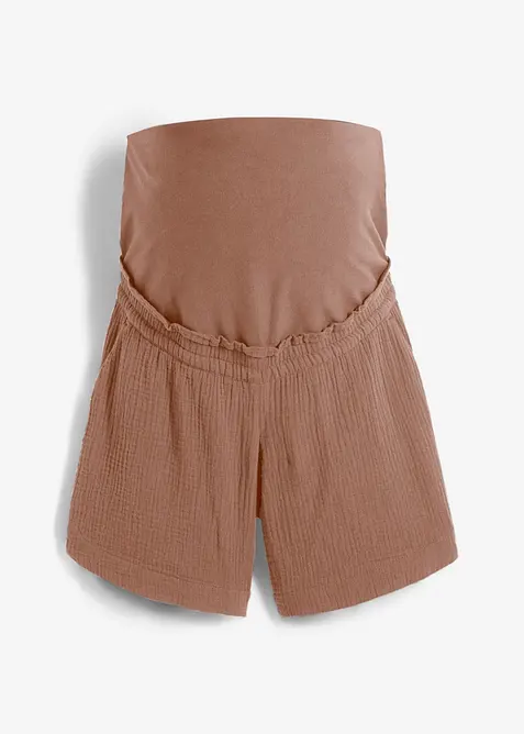 Shorts pr&eacute;maman in mussola di puro cotone, bonprix