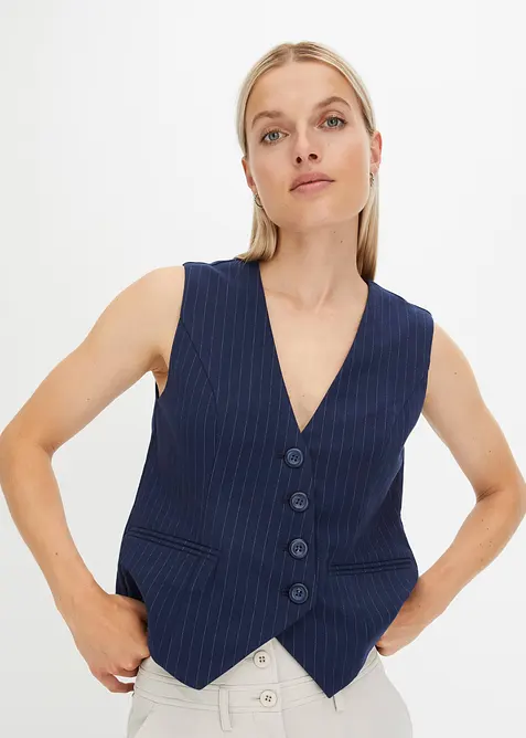 Gilet elegante in misto viscosa, bonprix