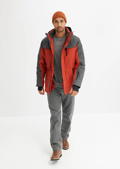 Giacca tecnica impermeabile con cappuccio staccabile, bonprix