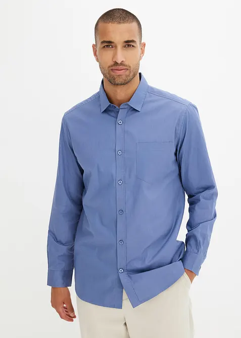 Camicia a maniche lunghe in puro cotone, bonprix