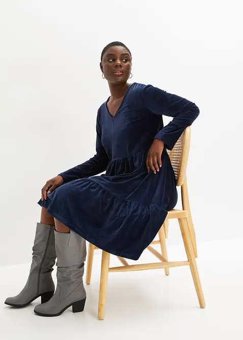 Miniabito in velluto elasticizzato, bonprix