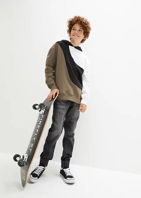 Felpa con cappuccio in puro cotone, bonprix