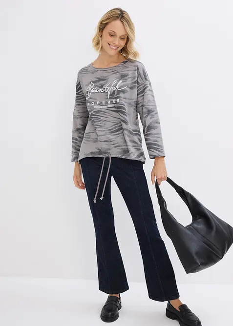 Maglia a maniche lunghe in misto cotone, bonprix