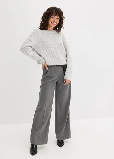 Maglione in morbido filato grosso misto lana, bonprix