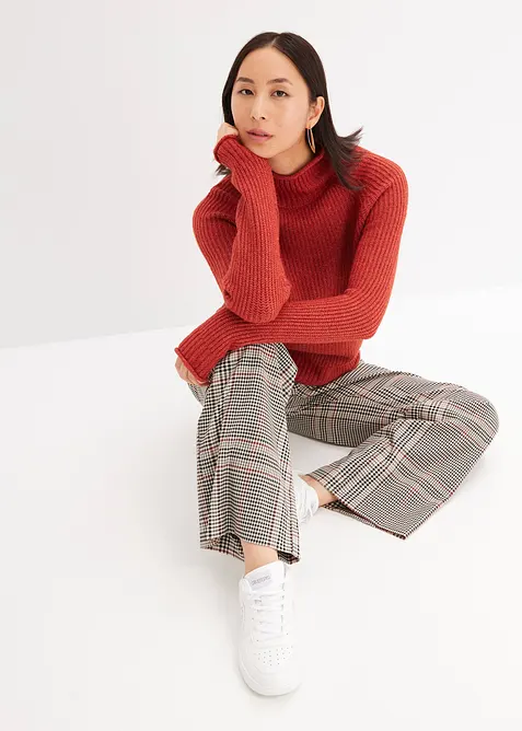 Maglione con collo dritto, bonprix