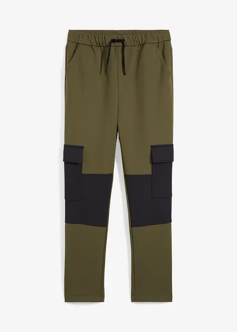 Pantaloni cargo in softshell, regolabili in vita, bonprix