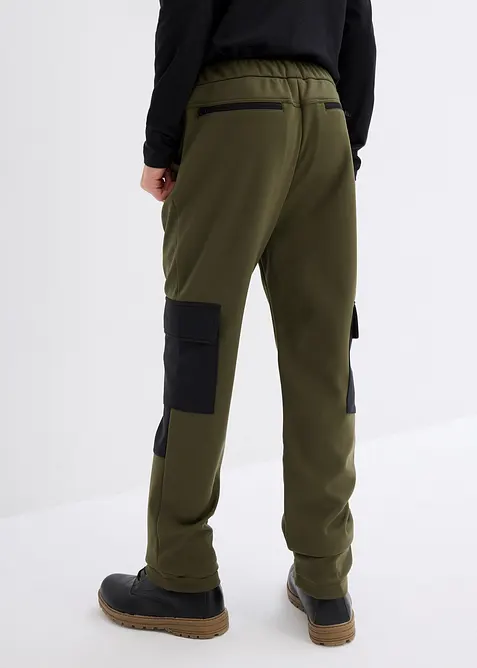 Pantaloni cargo in softshell, regolabili in vita, bonprix
