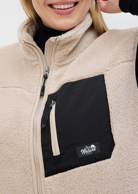 Gilet in pile teddy, bonprix