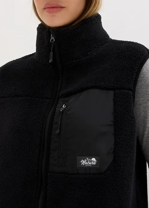 Gilet in pile teddy, bonprix