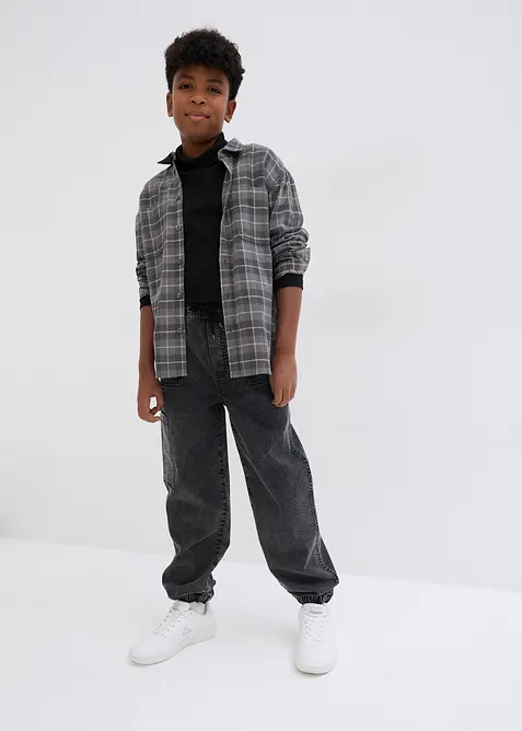 Jeans cargo elasticizzati con elastico in vita, loose fit, bonprix