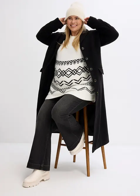 Maglione prémaman / da allattamento 2 in 1 in misto cotone, bonprix