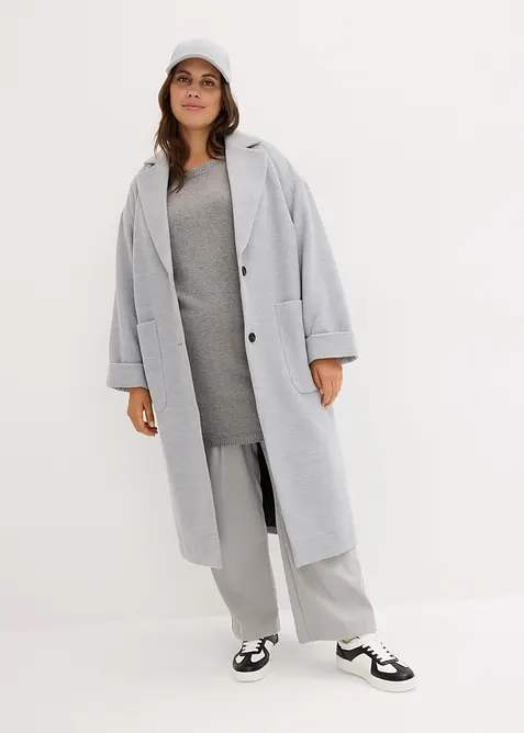 Maglione lungo in filato fine con spacchi laterali in misto viscosa, bonprix