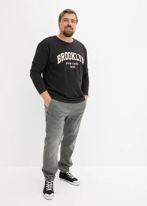 Maglia a maniche lunghe in cotone biologico, loose fit, bonprix