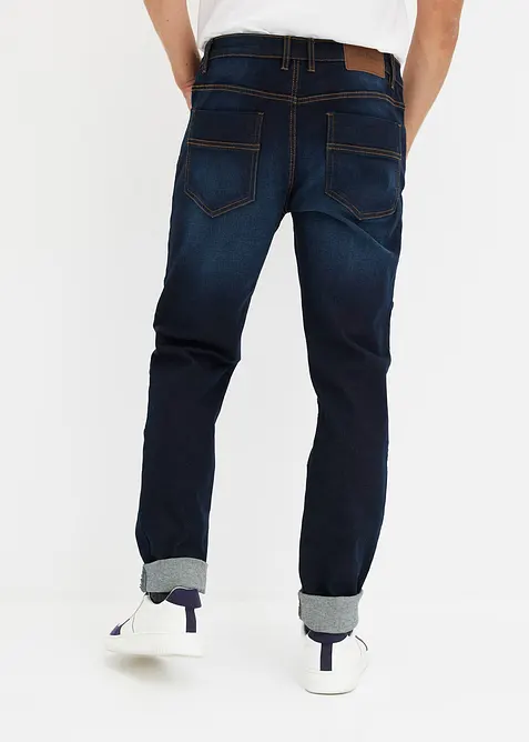 Jeans elasticizzati tapered con taglio comfort, regular fit, bonprix