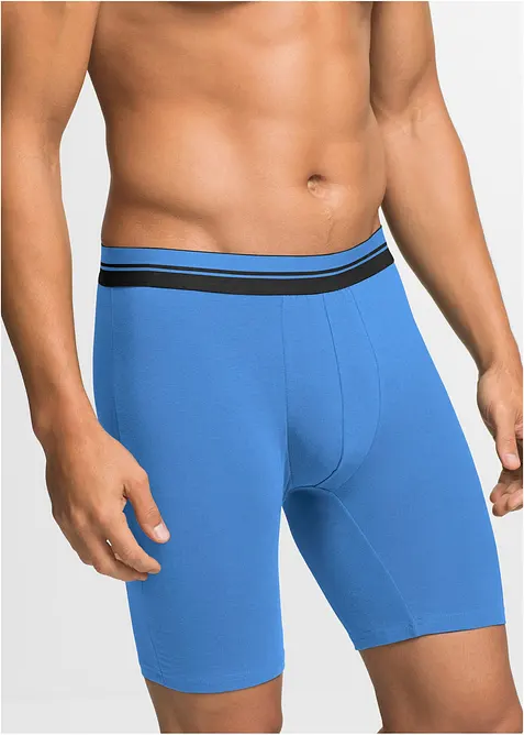 Boxer aderenti lunghi con cotone (pacco da 2), bonprix