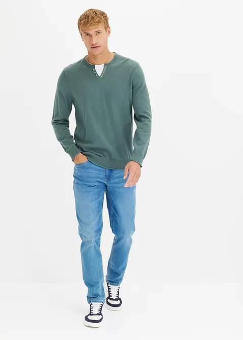 Jeans regular fit, tapered, bonprix